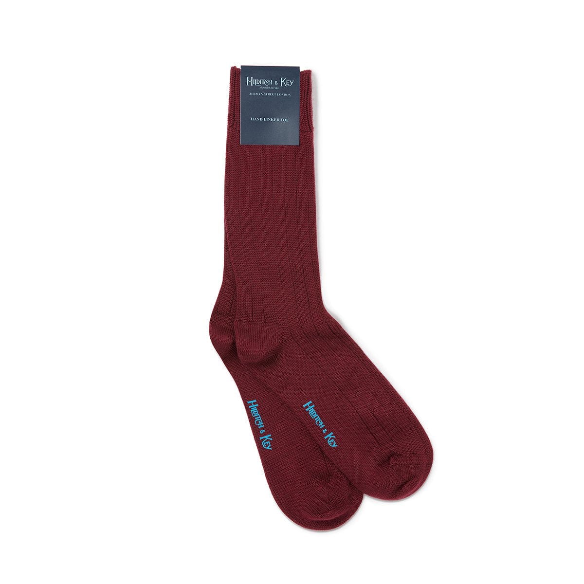 Short Deep Red Heavy Sports Wool Socks