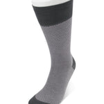 Short Grey Herringbone Cotton Socks