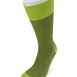 Short Lime Green Herringbone Cotton Socks
