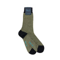 Short Lime Green & Navy Houndstooth Cotton Socks