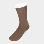 Short Mid Brown Heavy Sports Wool Socks