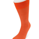 Short Orange Herringbone Cotton Socks
