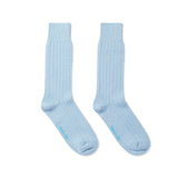 Short Pale Blue Heavy Sports Wool Socks