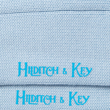 Short Pale Blue Heavy Sports Wool Socks