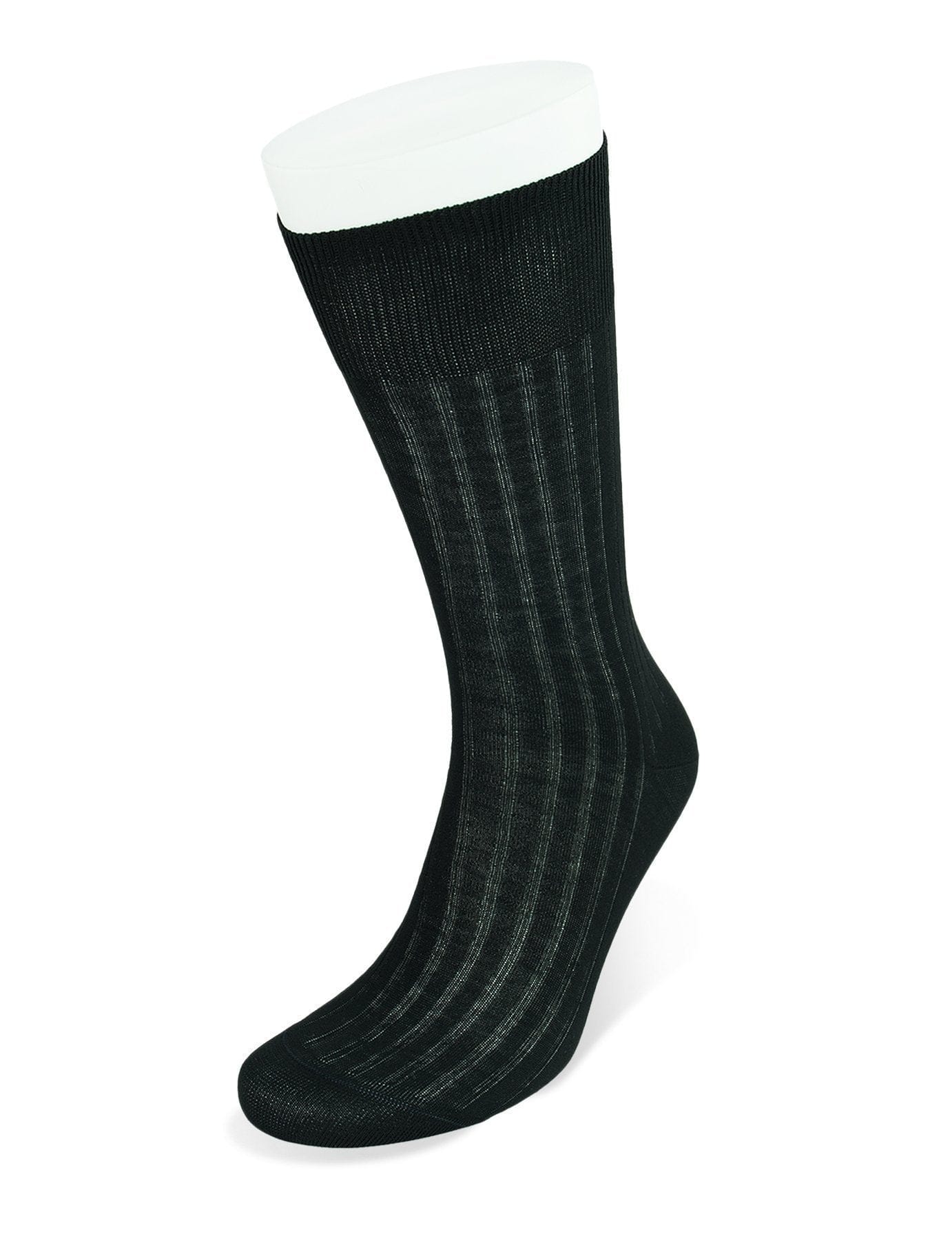 Short Plain Black Cotton Socks