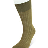 Short Plain Brown Cotton Socks