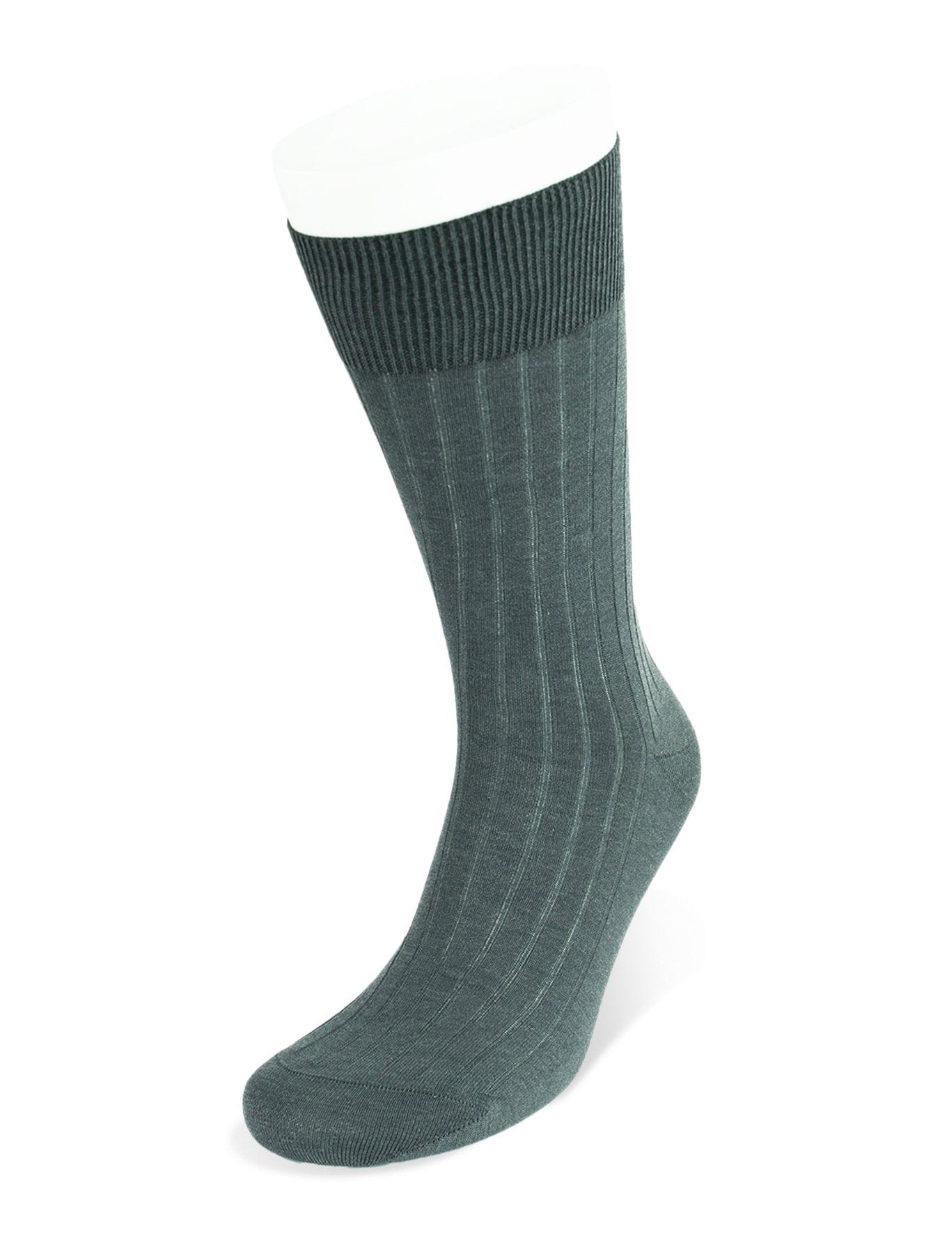 Short Plain Dark Grey Cotton Socks