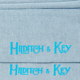 Short Plain Light Blue Cotton Socks