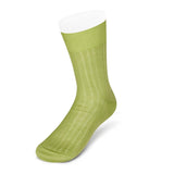 Short Plain Light Green Cotton Socks