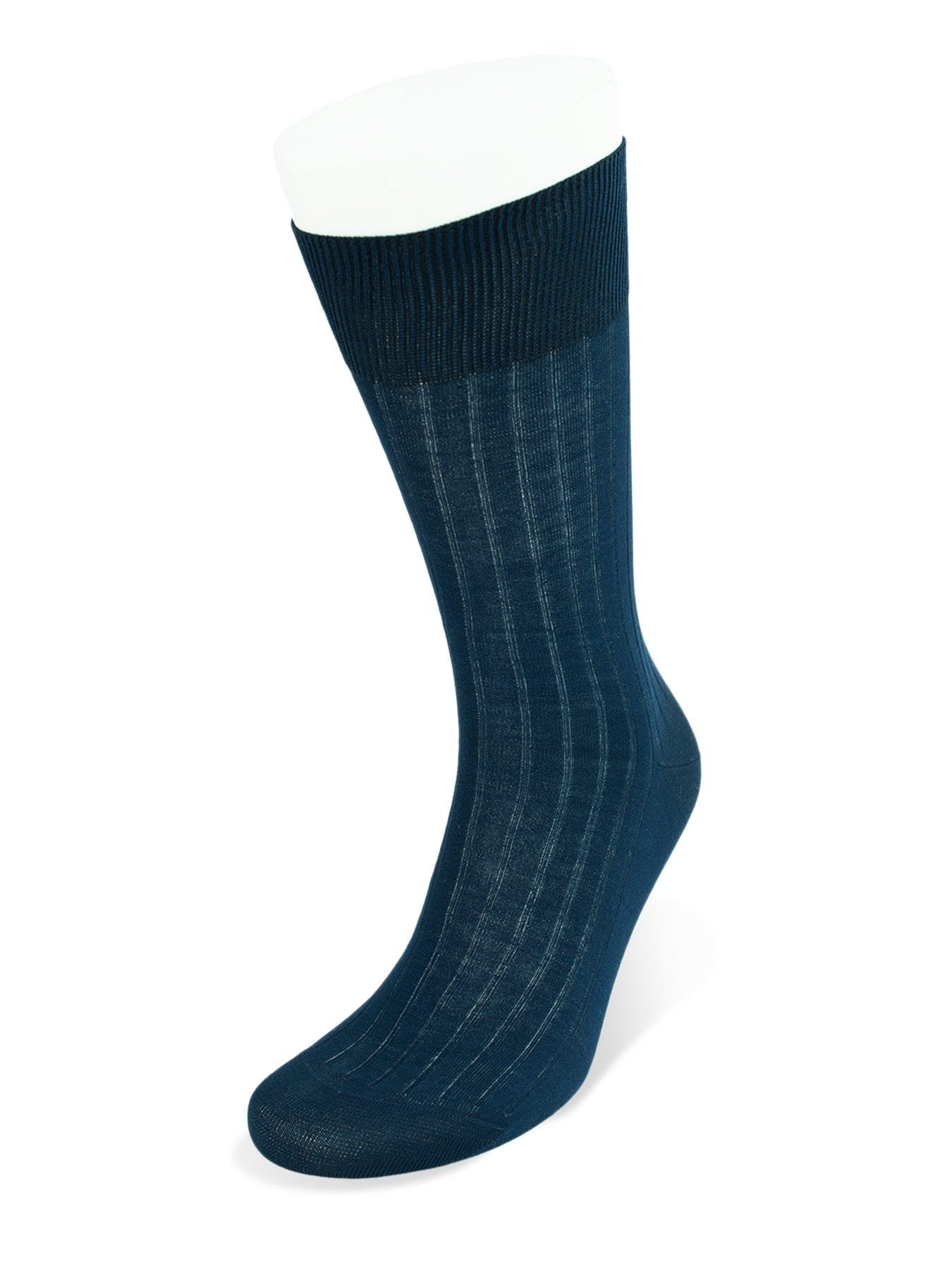 Short Plain Navy Cotton Socks