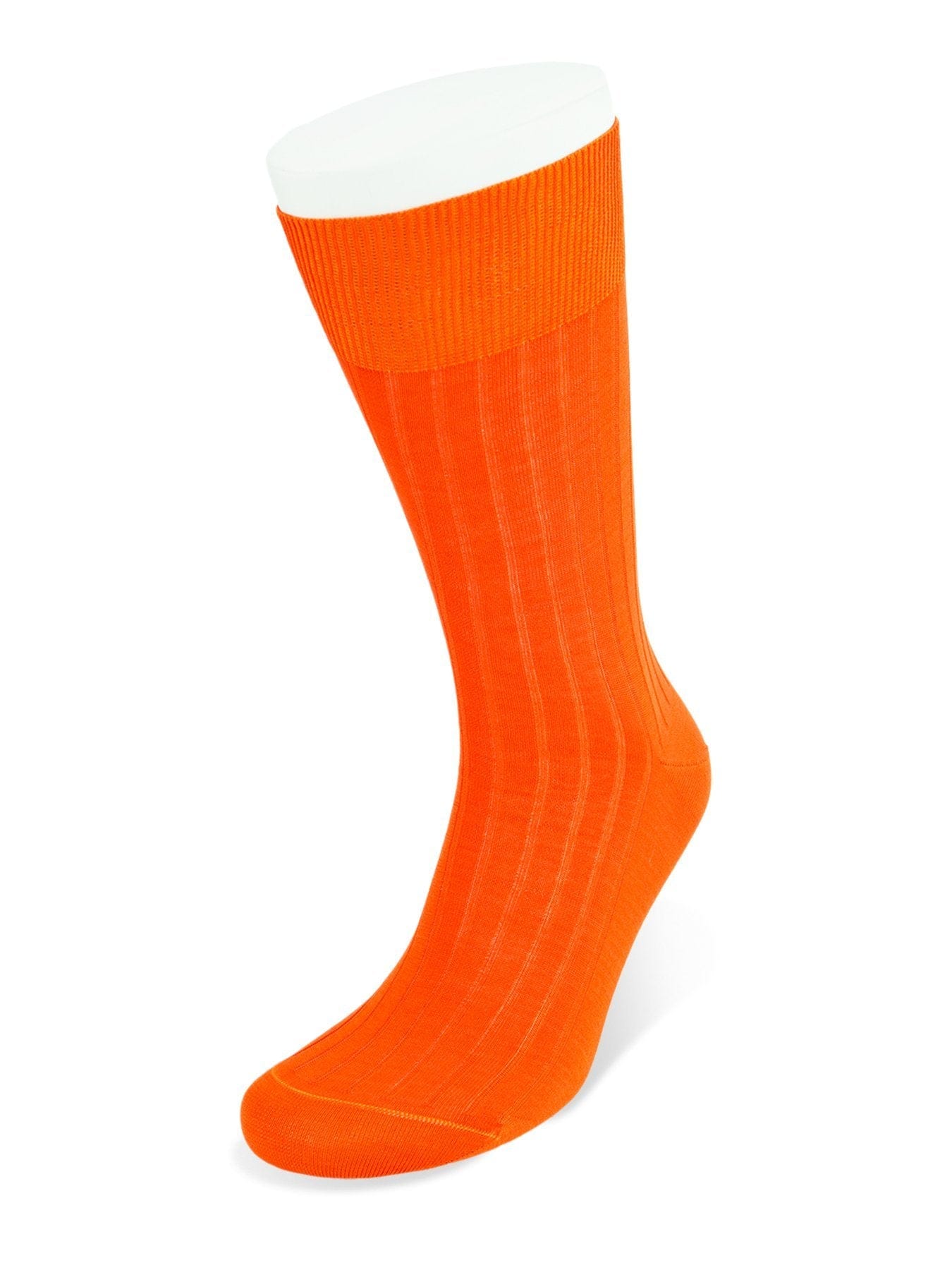 Short Plain Orange Cotton Socks