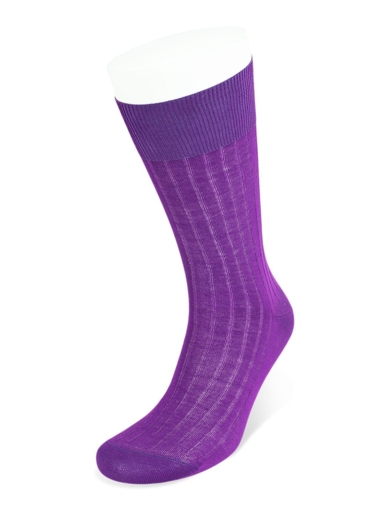 Short Plain Purple Cotton Socks