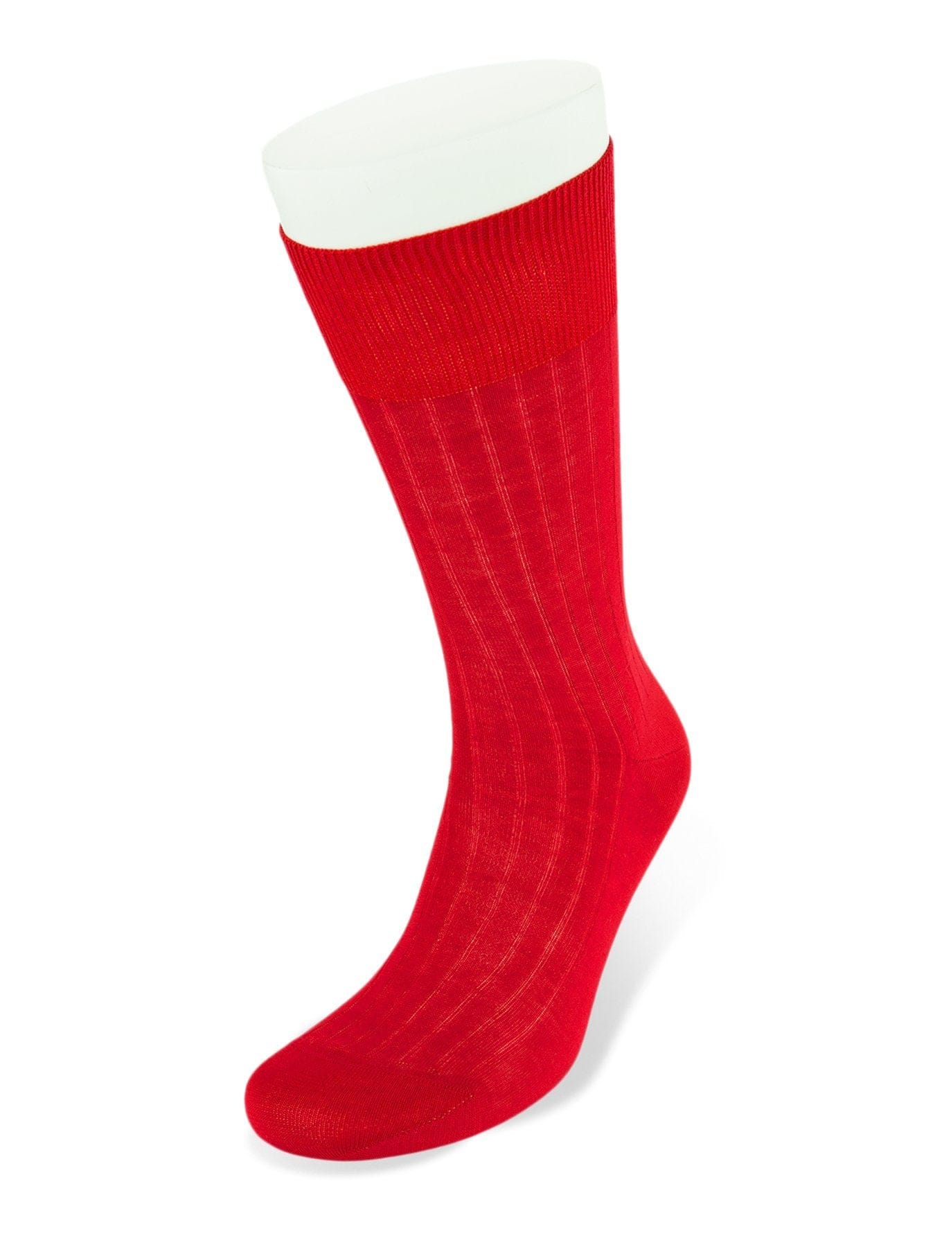Short Plain Red Cotton Socks