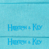 Short Plain Turquoise Cotton Socks