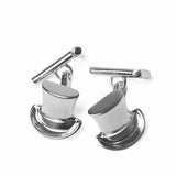 Silver Top Hat & Cane Cufflinks