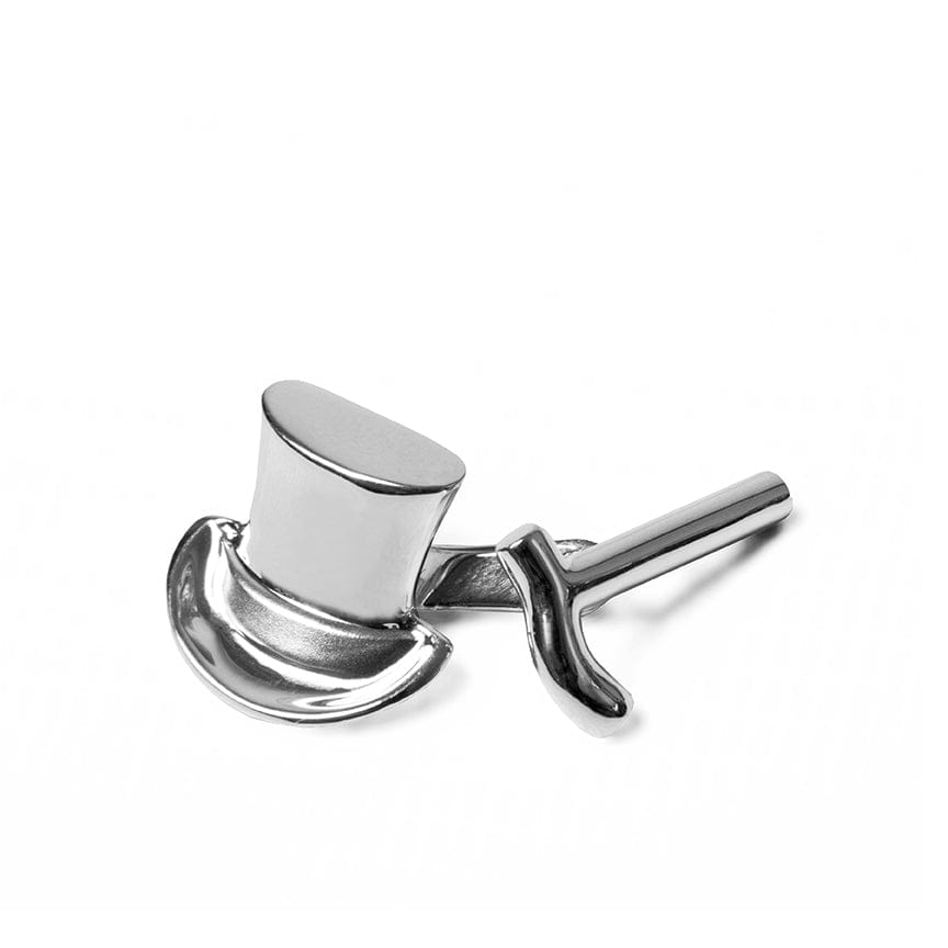 Silver Top Hat & Cane Cufflinks