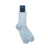 Sky Blue & White Pin Dot Cotton Short Socks