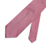 Soft Pink Herringbone Woven Silk Tie