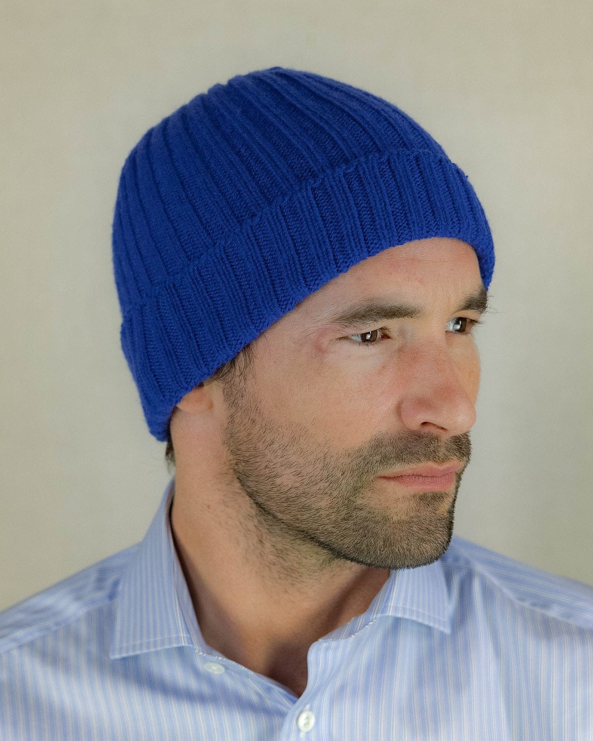 Sophia Blue Cashmere Beanie