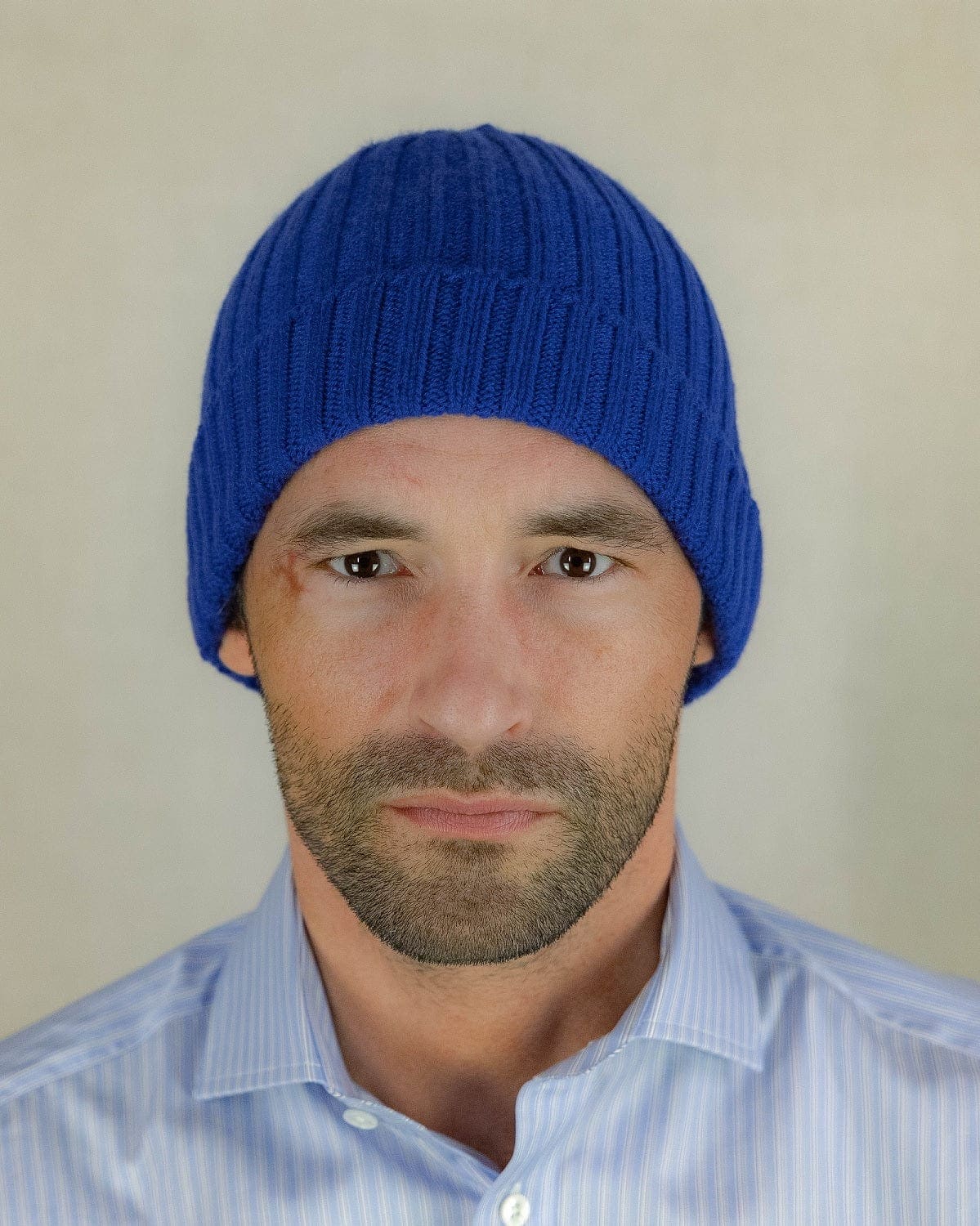 Sophia Blue Cashmere Beanie