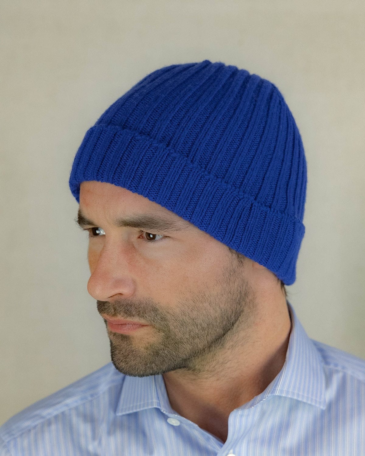 Sophia Blue Cashmere Beanie