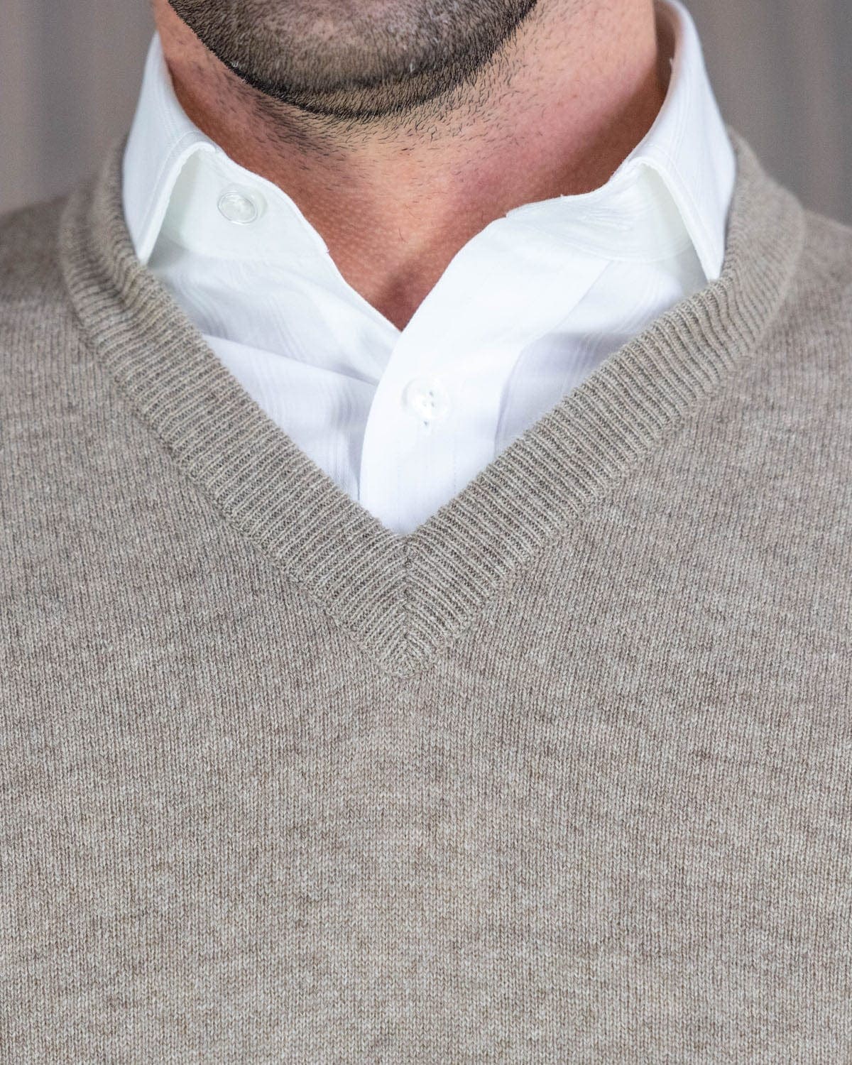 Stone Cashmere Sweater