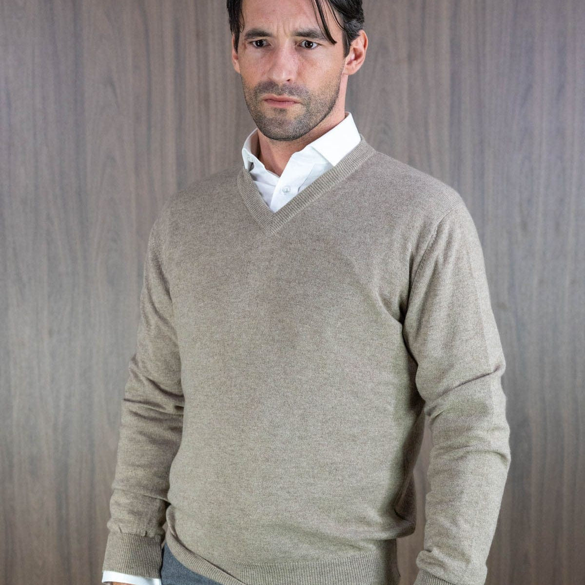 Stone Cashmere Sweater