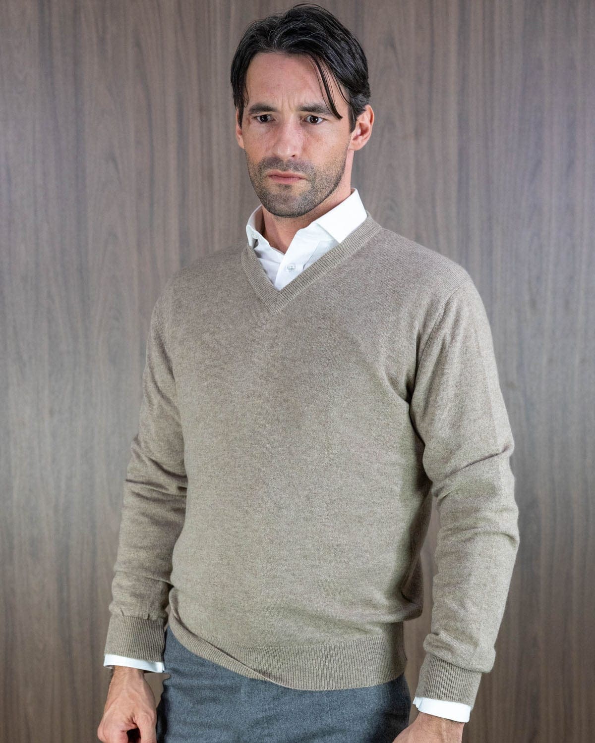 Stone Cashmere Sweater