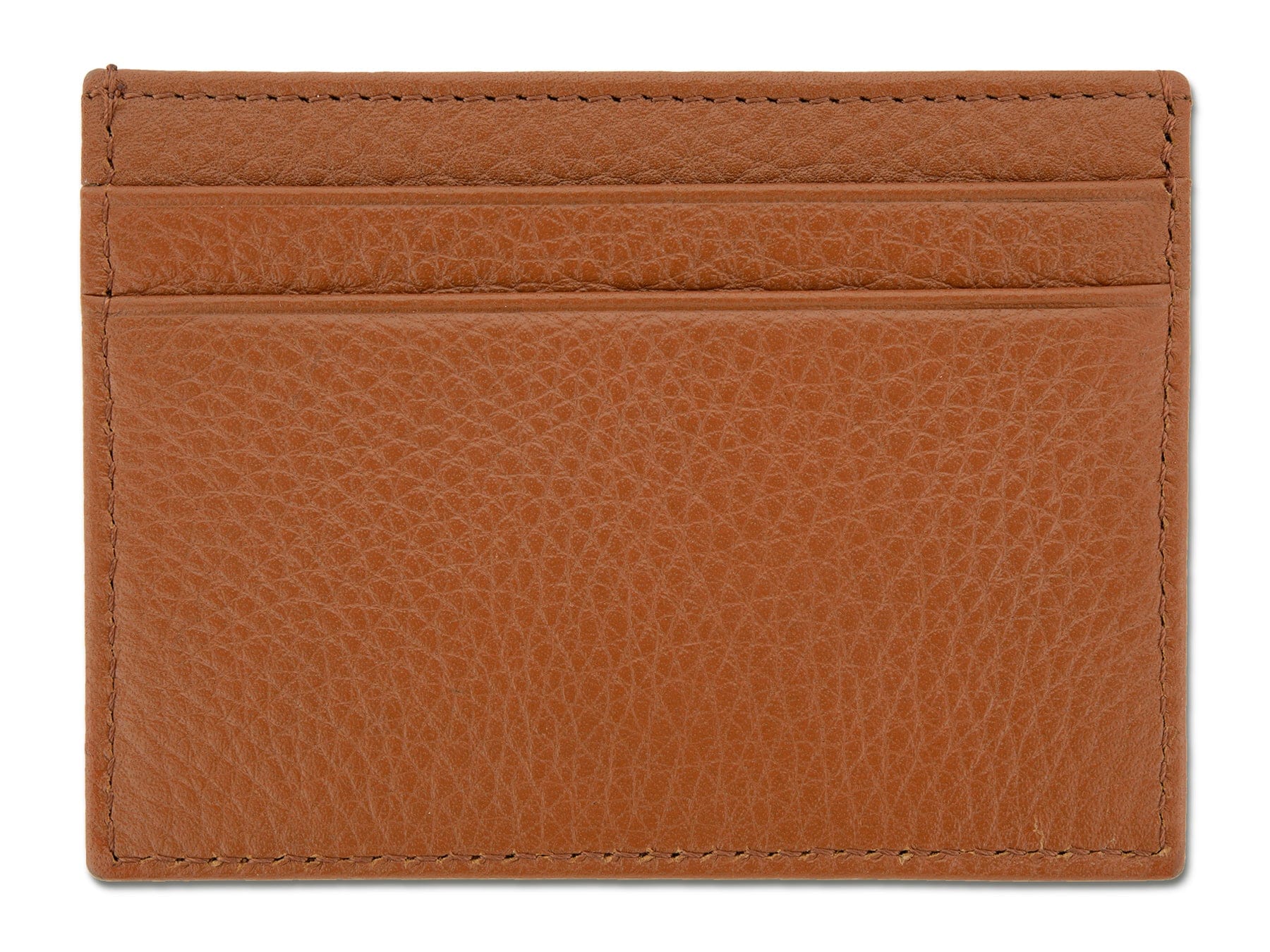 Tan Calf Leather Double Sided Card Holder