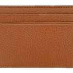 Tan Calf Leather Double Sided Card Holder
