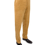Tan Yellow Cotton Corduroy Trousers