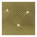Taupe Knitted Silk Tie with White Spots