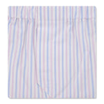 White, Blue & Lilac Stripe Poplin Cotton Classic Boxer Shorts