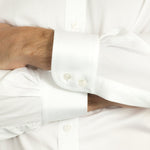 White Cotton Fine Lines Detail
