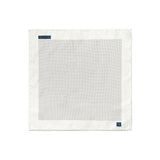 White Silk Handkerchief with Black Pin Spots