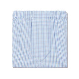 White With Navy Check 100% Cotton Boxer Short