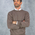 Wildebeest Brown Crew Neck 100% Cashmere Sweater
