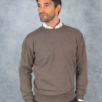 Wildebeest Brown Crew Neck 100% Cashmere Sweater