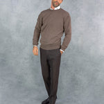Wildebeest Brown Crew Neck 100% Cashmere Sweater