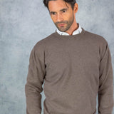 Wildebeest Brown Crew Neck 100% Cashmere Sweater