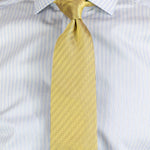 Yellow Herringbone Woven Silk Tie