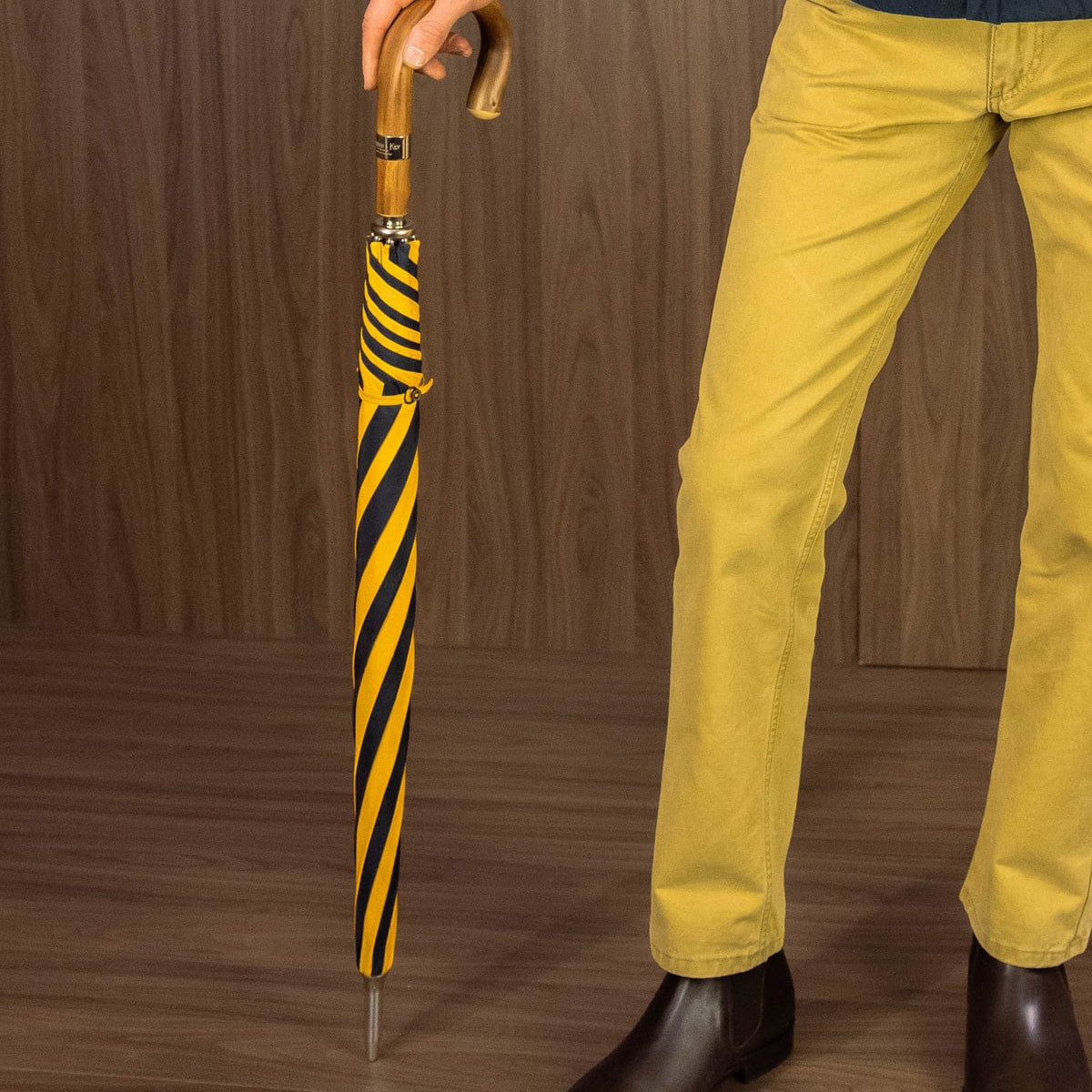 Yellow & Navy Golf Umbrella